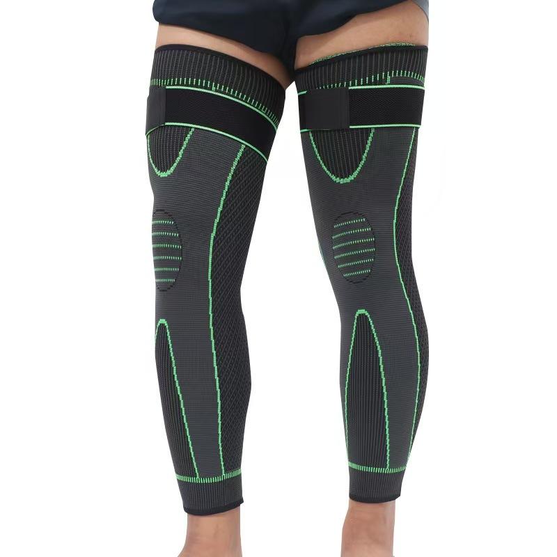 Running Sports Knee Pads Knitted Extended Knee Guards Long Leg Bandages Compression Nylon Thigh Basic Protection Unisex Adult M
