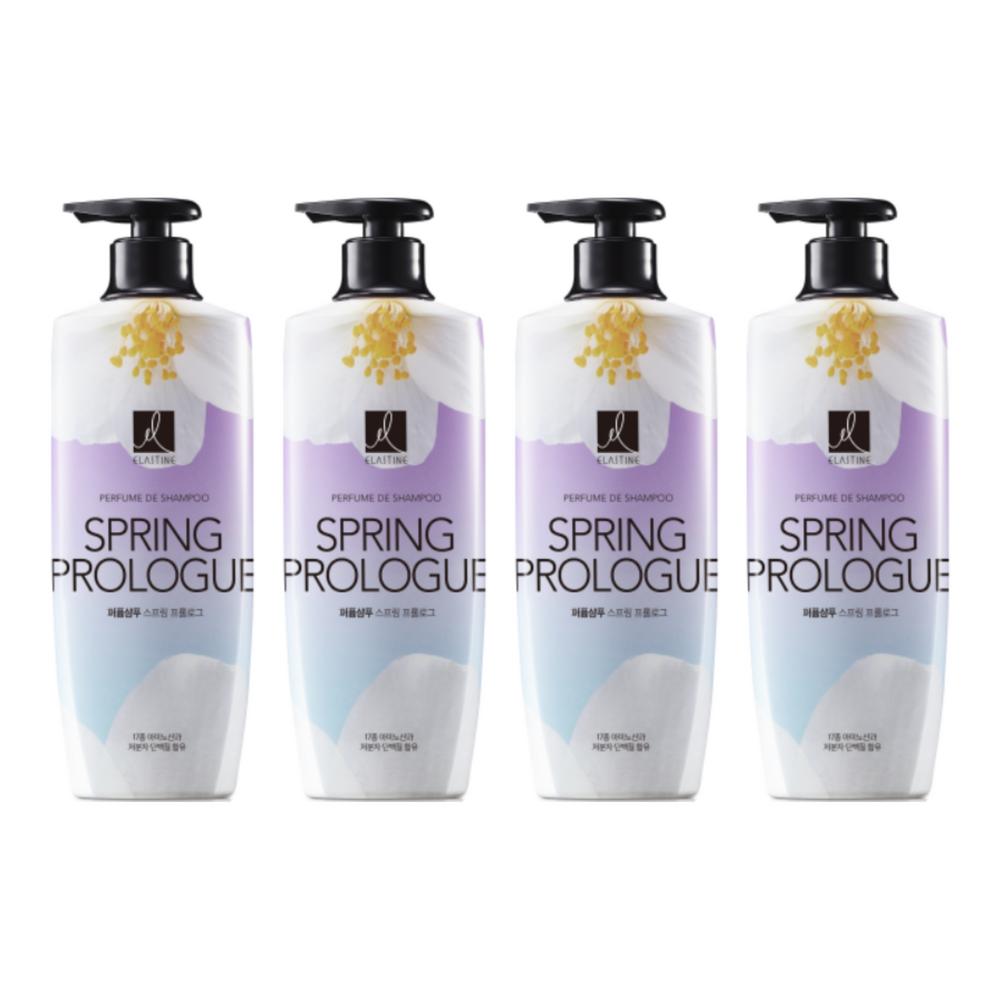 Elastin Perfume De Shampoo Spring Prologue Iris & Musk Scent 600ml 4 Pcs