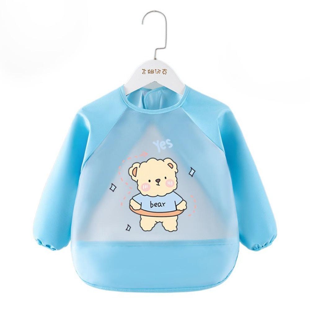 Long Sleeved Saliva Towel Burp Apron Waterproof Baby Bib Burp Clothes Baby Feeding Bib  Children