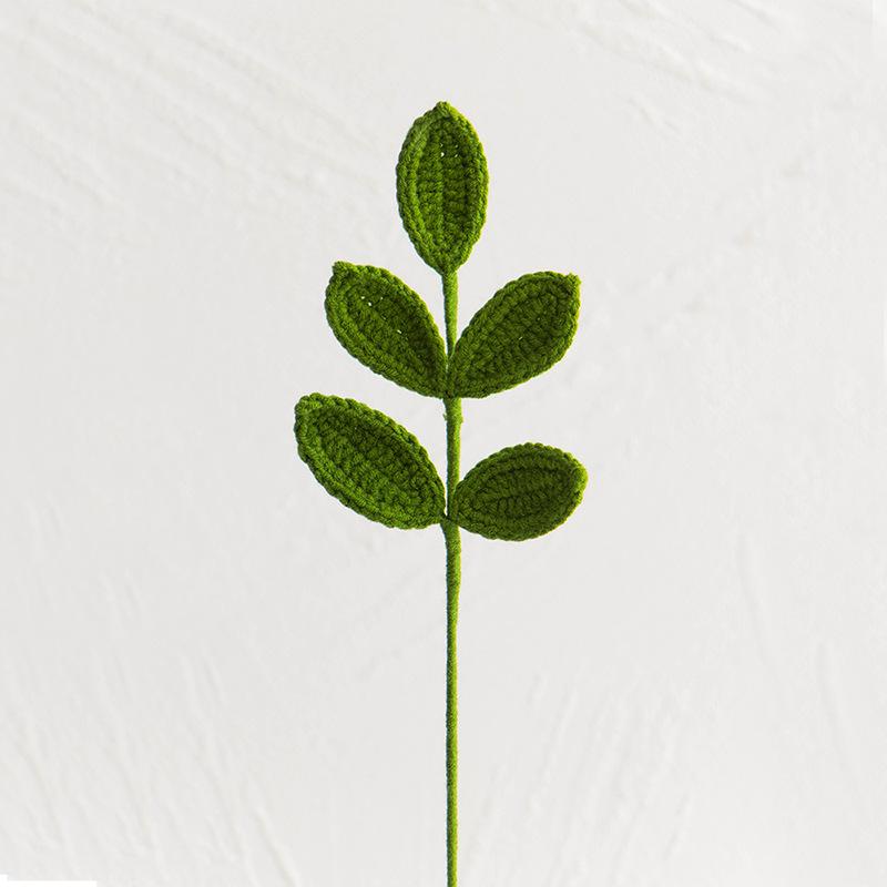 Handmade Woven Yarn Knitted Faux Flower Bouquet