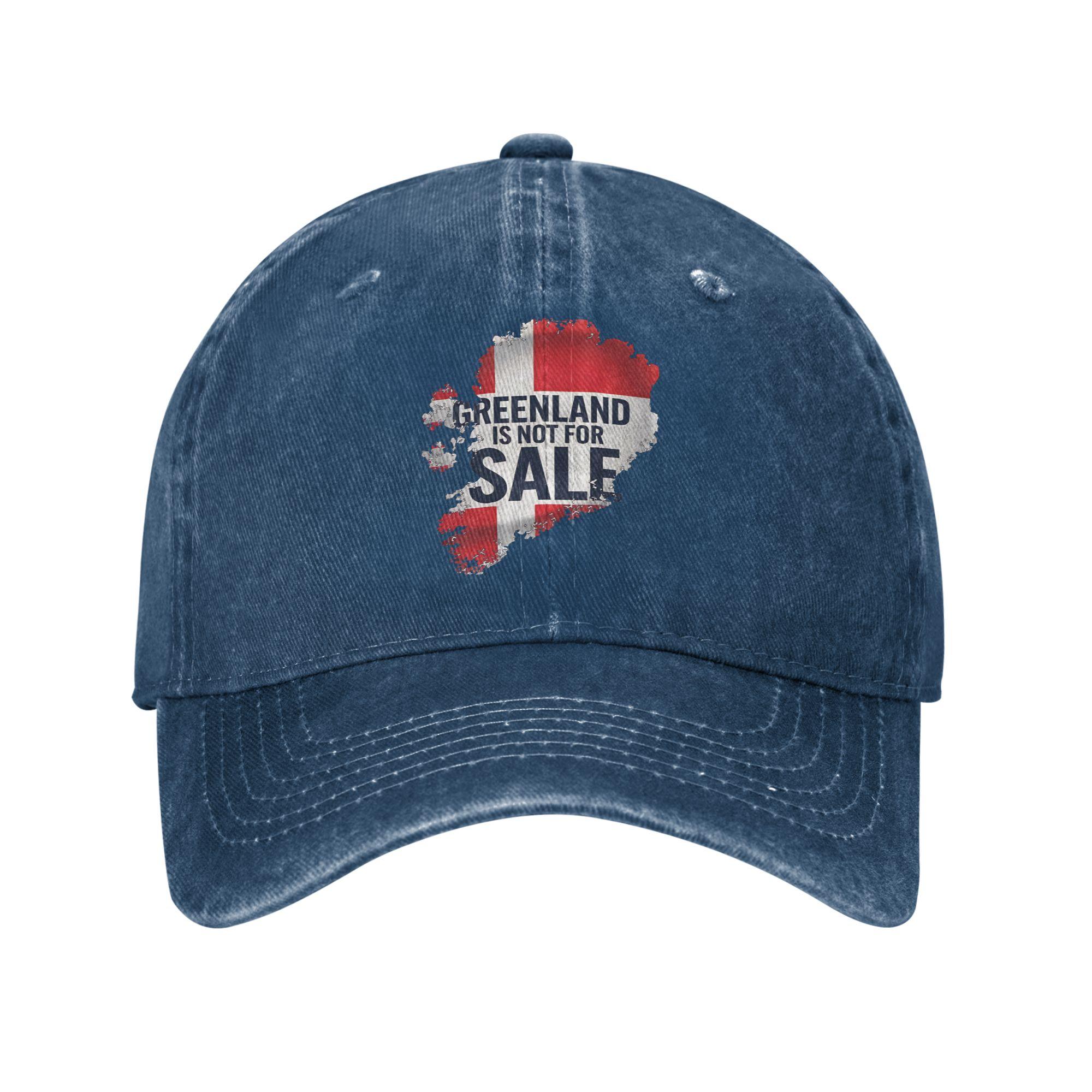 

Greenland Is Not For Sale Washed Baseball Cap y2k Cool Sun Hip Hop Hats Summer Female Male Tennis Skate Baseball Caps One Size темно-синього кольору