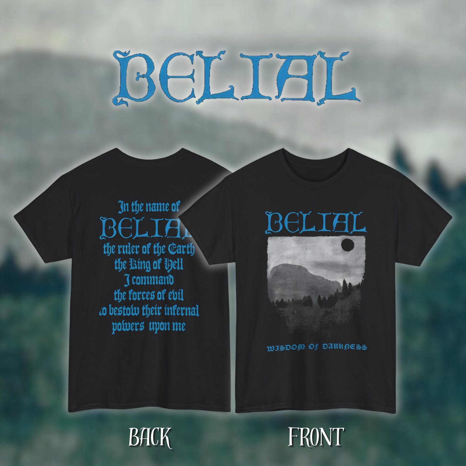 Belial - Wisdom Of Darkness | Gildan Heavy Cotton Tee | Size- S, M, L, XL, 2-3 XL L