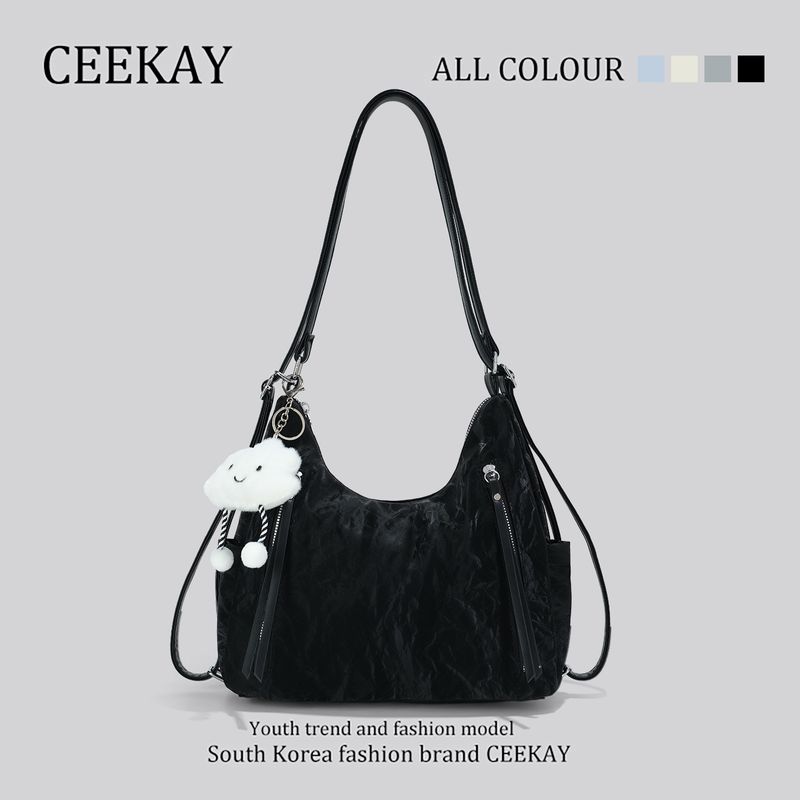 

Ceekay Original Genuine Goods Multi-Functional Three-Purpose Backpack Underarm Bag Niche Style Fancy Bag Female 2025 New Arrival Black(Gift bag for the counter)