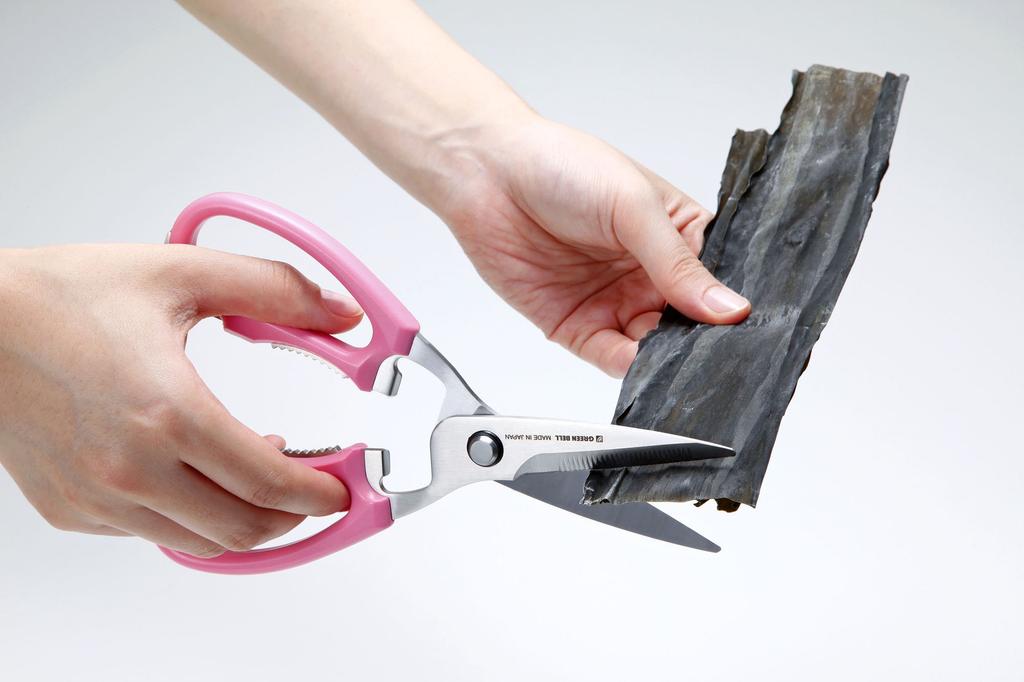 Green Bell Stainless Steel Cooking Pink Scissors, G-2005