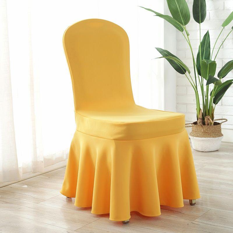 Sun Skirt Elastic Air Layer Chair Cover, Thickened Universal Chair Cover, Hotel Wedding Banquet Chair Cover