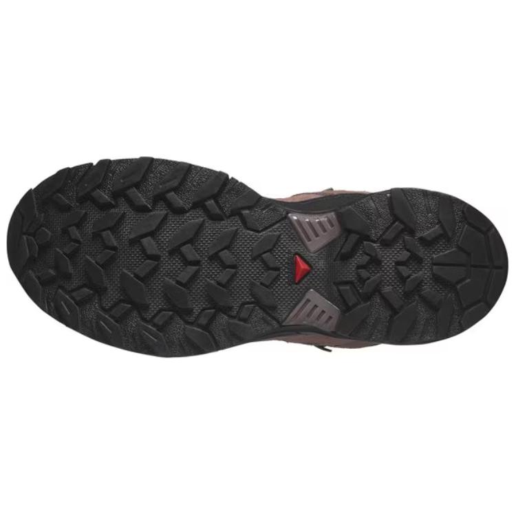 SALOMON X ULTRA 360 Anti-Slip Wear-Resistant Mid-Top Hiking Shoes Women's Gray Brown Sneakers L47571000