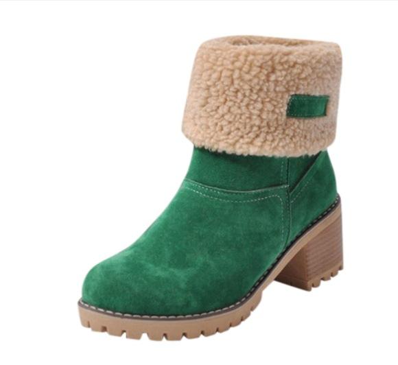 

Fashion Fashion Versatile Woman Shoes 2025 Winter New Collection Coarse Heel Snow Boots Simple Versatile Women s Ankle Boots Zapatos 35