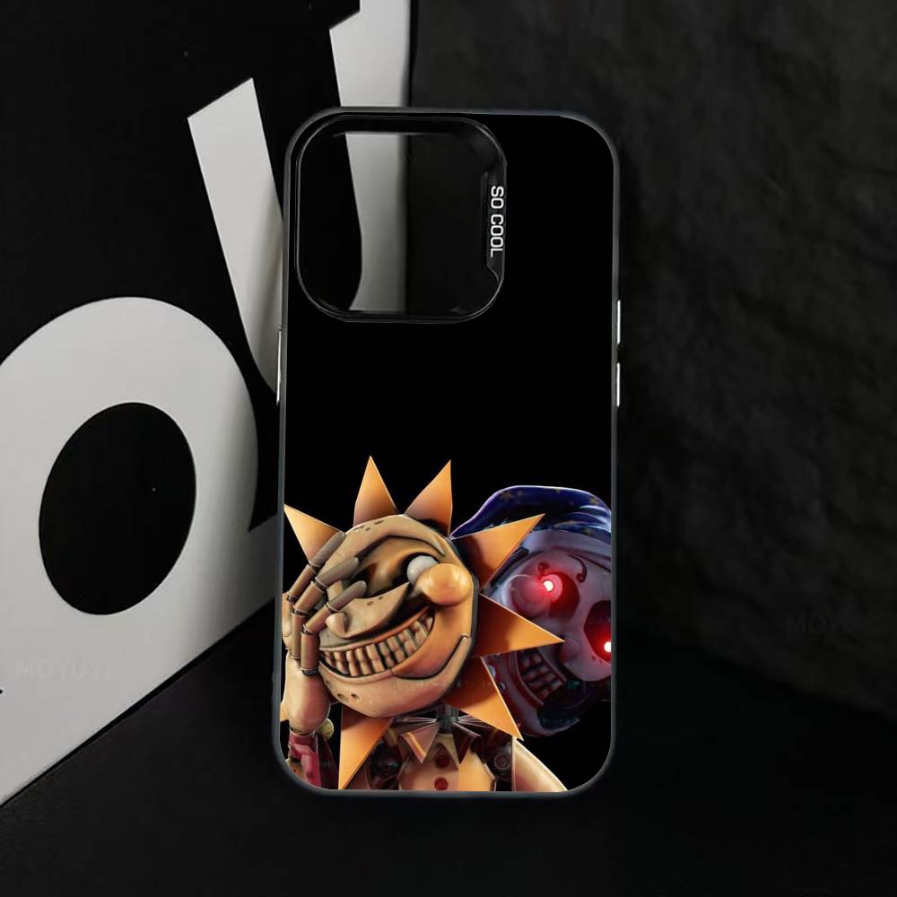 Fnaf G-Game S-Sundrop & M-Moondrop Phone Case For iPhone 17,16,15,14,13,12,11 Plus,Pro Max,XS,Colorful Silver Black Cover