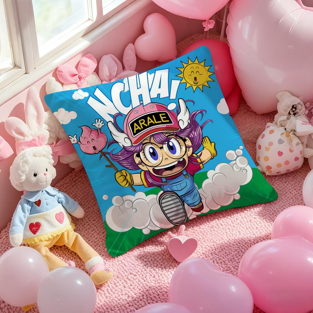Cartoon Dr Slump Arale Cushion Cover Pattern Printed Pillowcase for Living Room Sofa Cushion Cover & Bedroom Decor