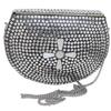 Silver Metal Beaded Ethnic Purse Girls Bridal Bag Cross Body Bag for women/Girl Party Clutch Metal Clutches Vintage Brass