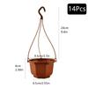 Lot de 14 chaînes de pots de fleurs en plastique pour plantes, support de jardinière à suspendre, décoration de balcon