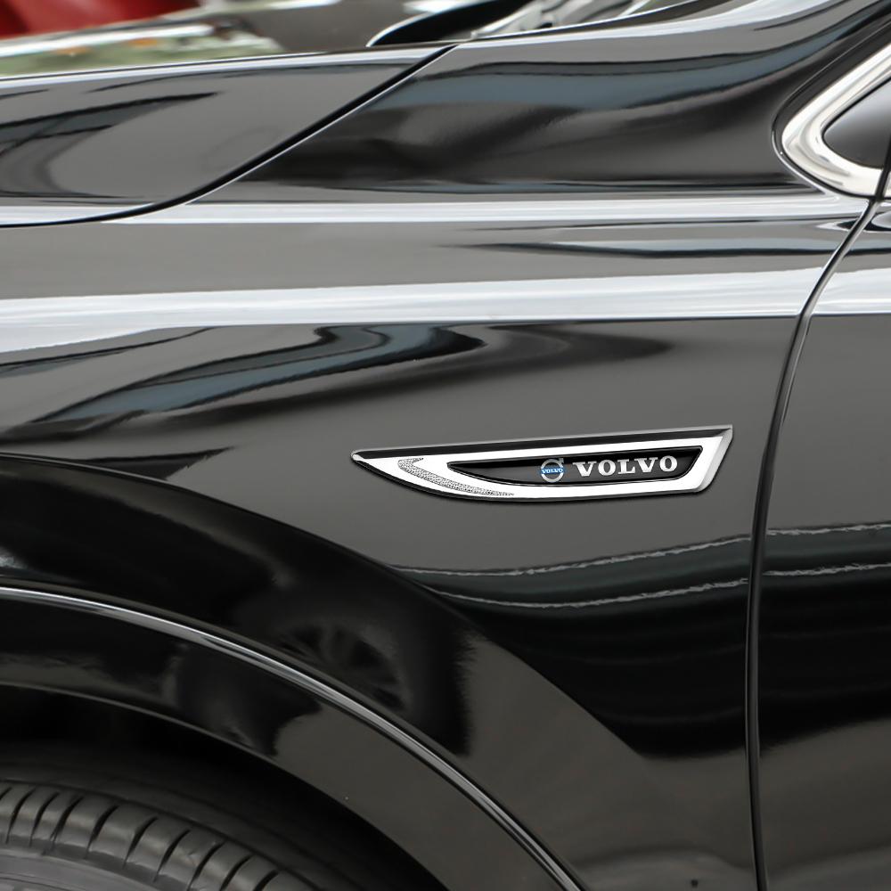 3D Auto Metall Emblem Karosserie Kotflügel Aufkleber Für Volvo R Design T6 AWD C30 C40 C50 C70 S40 S60 S70 S80 S90 XC30 XC40 Auto Dekoration