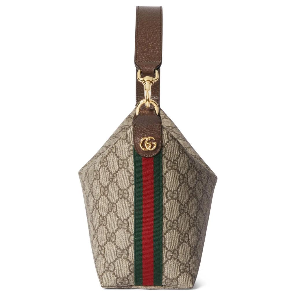 Gucci Ophidia Bandoulière Amovible Fermeture Éclair Sac à Main en Toile Suprême Monobretelle pour Femme Marron