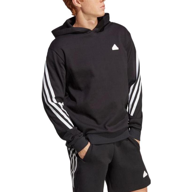 adidas Future Icon Stripe Sports Hoodie Men Hoodies Black IC6710