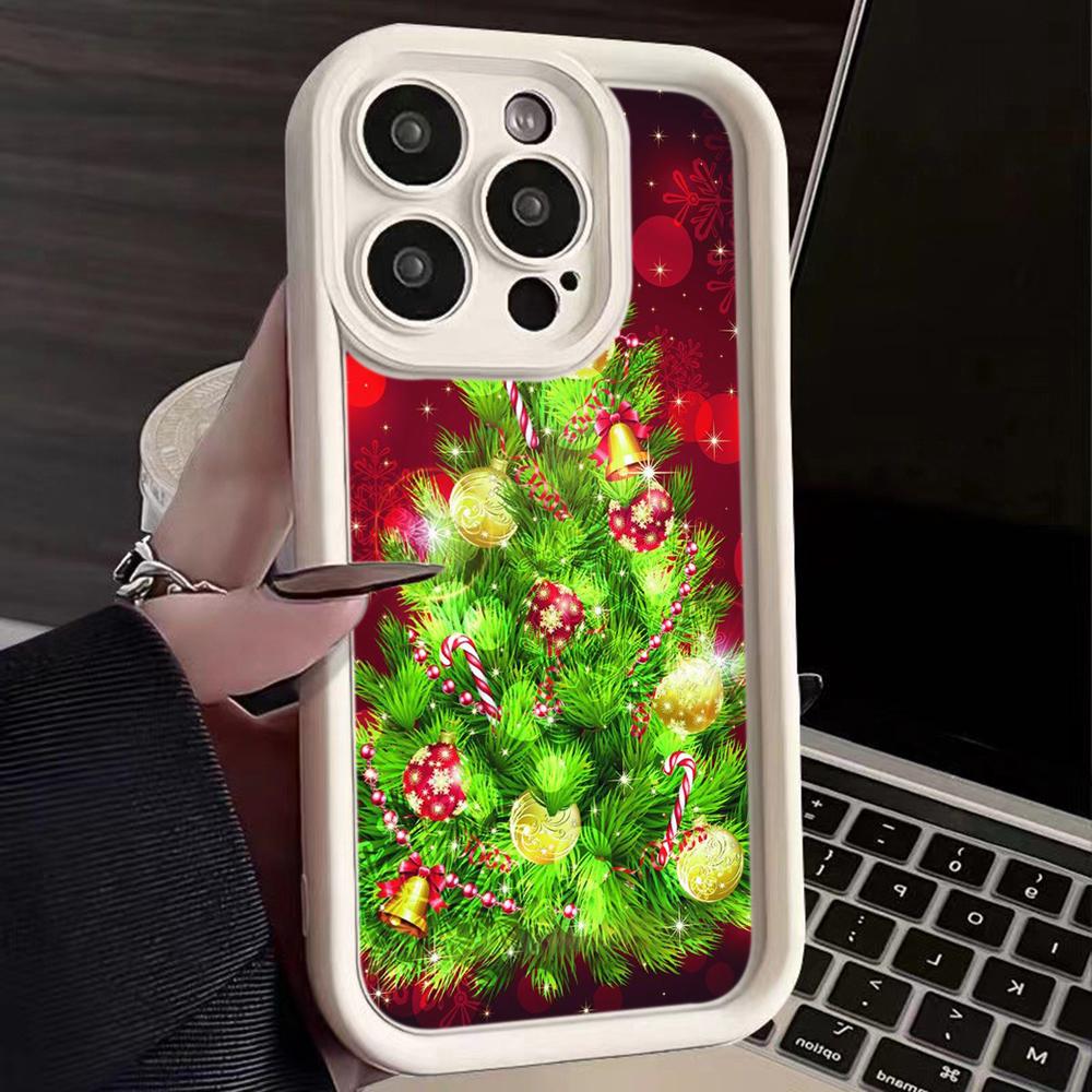 Ae113 Merry Christmas art Santa design art Phone Cases for Samsung A54 A05s A55 A53 A15 S23 S24 Ultra S25 Plus A35 Angel Eye Ladder Protective Cover