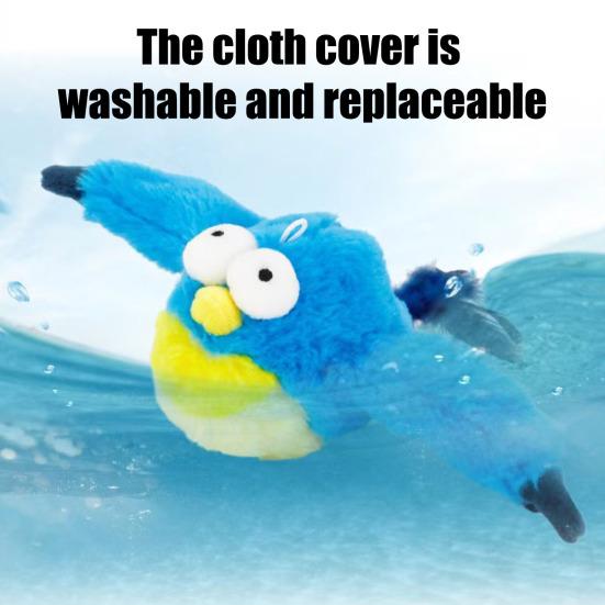 Yousheng Flapping Bird Cat Toy Rechargeable Flapping Sparrow with Chirping Sounds Catnip Interactive Plush Bird Toy for Cats Play And Exercise