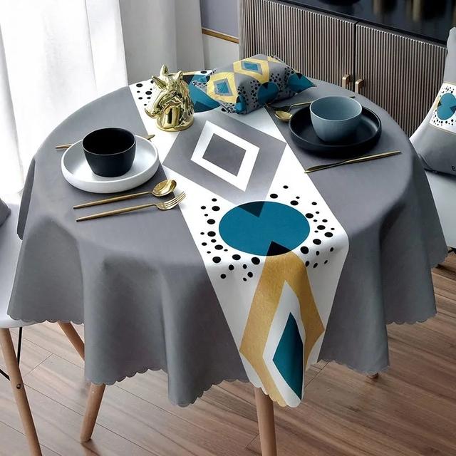 Nappe Ronde Ajustée Imperméable En Polyester Pour Restauration Banquet, Nettoyage Facile, Blanc