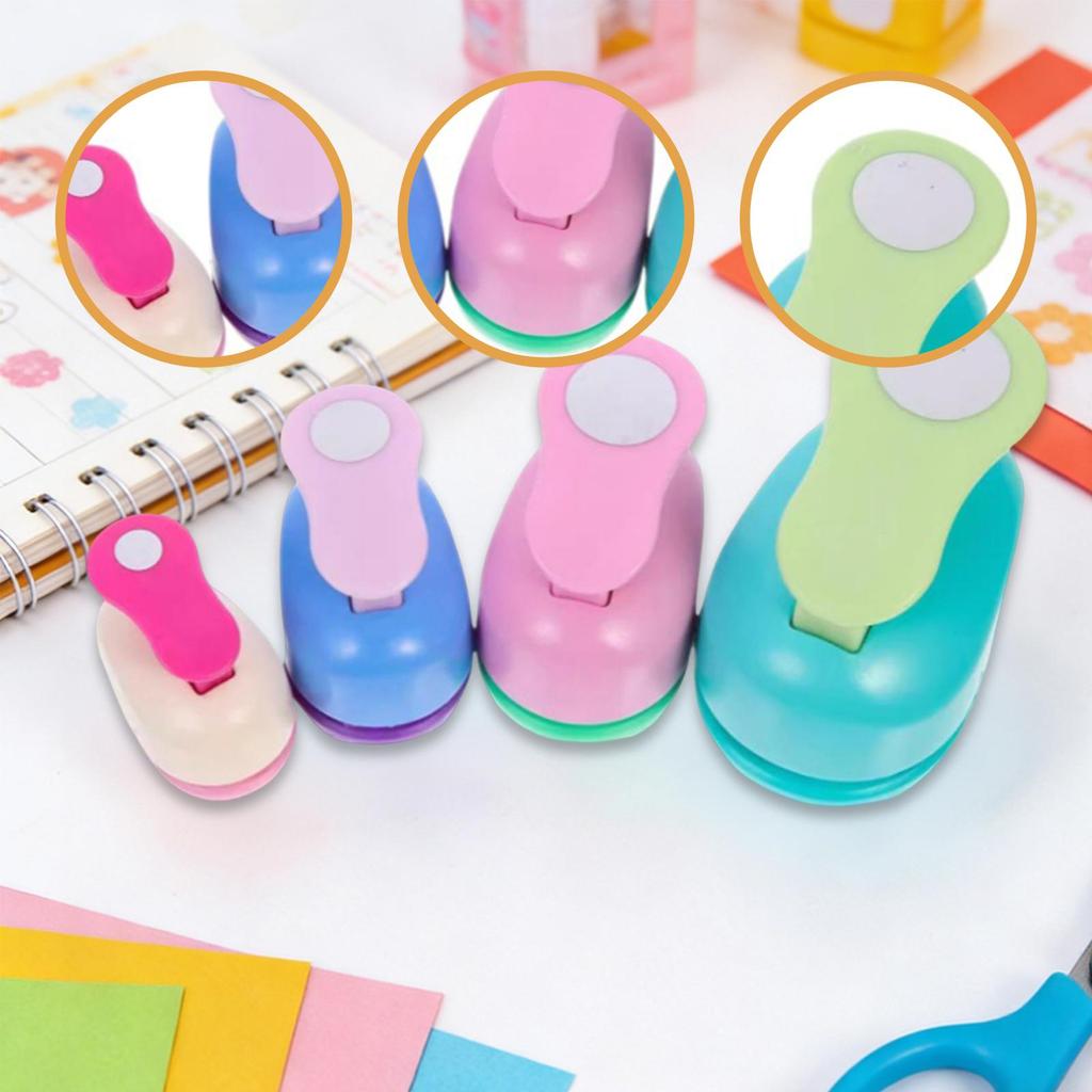 4 Pieces Circle Paper Craft Hole Punch Compact Multifunctional for Office Supplies Greeting
