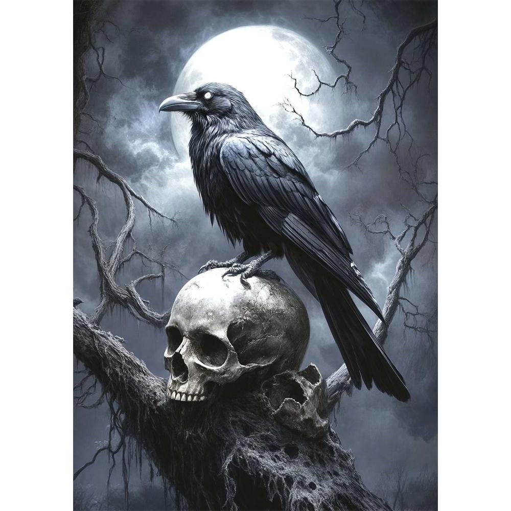 Fantasy Forest Castle Dark Academy Magic Witch Canvas Diamond Painting Wall Art Picture Living Room Home Decor