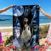 Corpse Bride Print Beach Towel, Versatile Lightweight Absorbent Beach Towel for Pool Surf Yoga Bathroom, Perfect Birthday Holiday Gift