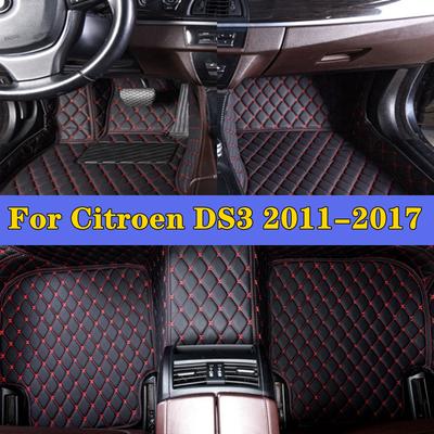 Car Foot Pads For Citroen DS3 2011-2017 Car Interior Accessories Protective Pad Custom Auto Floor Mats Automobile Carpet