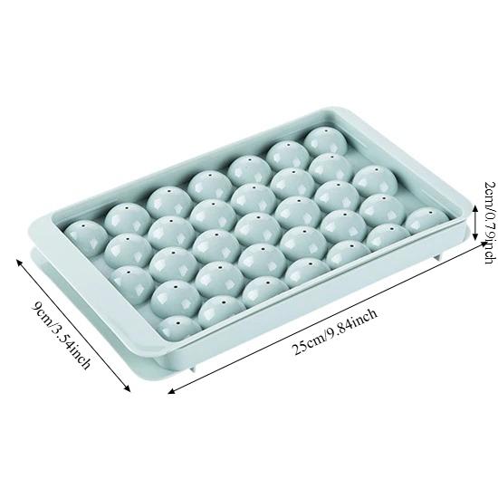 Tavă rotundă pentru cuburi de gheață 3D, cu capac, din plastic, în stil diamant, matriță pentru gheață, frigider, matrițe sferice pentru bricolaj, aparat de gheață, unelte de bucătărie