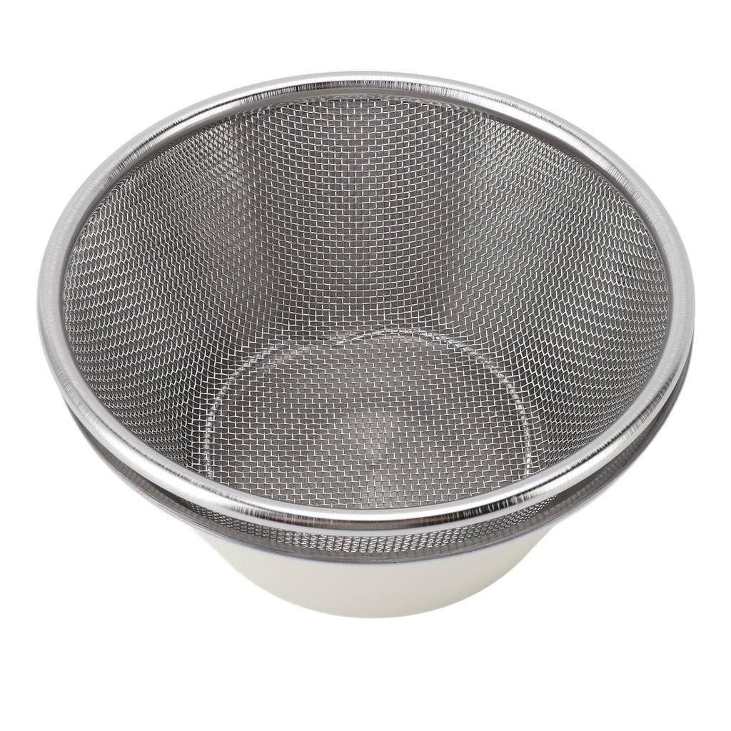 304 Stainless Steel Colander with Mixing Bowl Portable Kitchen Microporous Strainer for Washing
