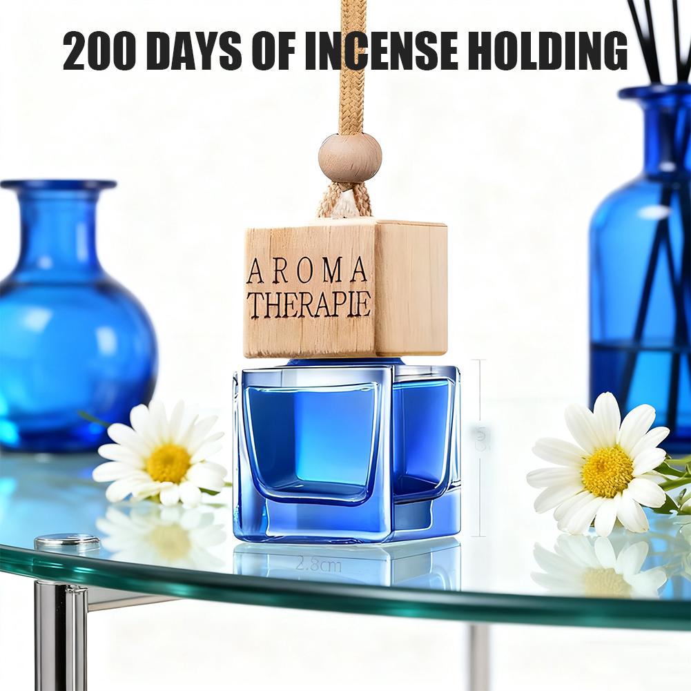 Auto Aromatherapy Fragrance Pendent Bottle Perfume Diffuser Automotive Decoration Car Hanging Glass Bottle Empty Perfume