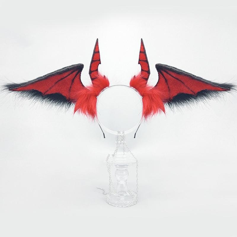 Bat Headbands Cosplay Devil Wing Hairbands Dark Headwear Makeup Washing Face Hairbands Birthday Party