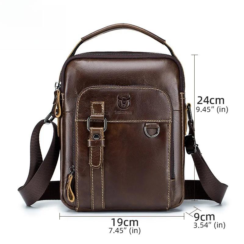 Pánská taška přes rameno z pravé kůže, odolná taška přes rameno, žádná bolest v rameni