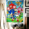 Hedgehog Sonic Burst Wall Hanging Printed Fabric Blanket Decorative Tapestries for Bedroom Living Room Home Decor