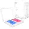 4 Pcs Plastic Playing Cards Boxes, Snaps Closed Empty Plastic Storage Box, 2 Dec