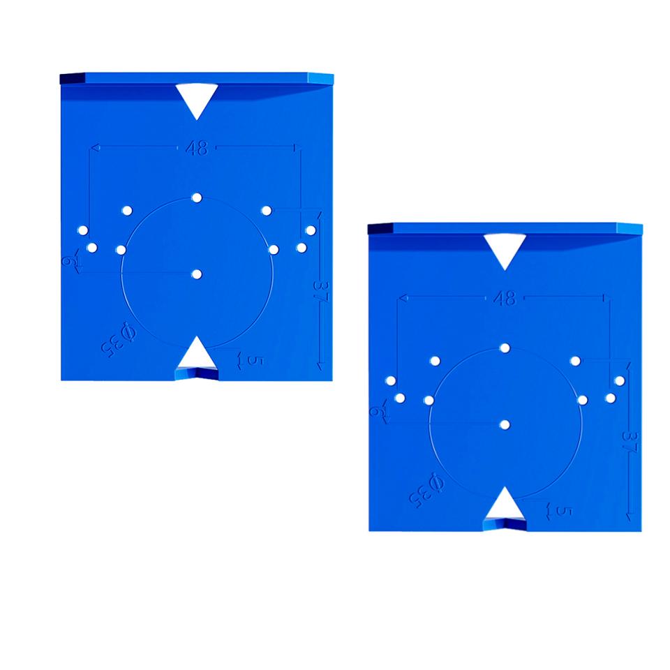 

New 2Pcs Hinge Drilling Locator Cabinet Door Hinge Punching Positioning Ruler Template Woodworking Hinge Installation Auxiliary