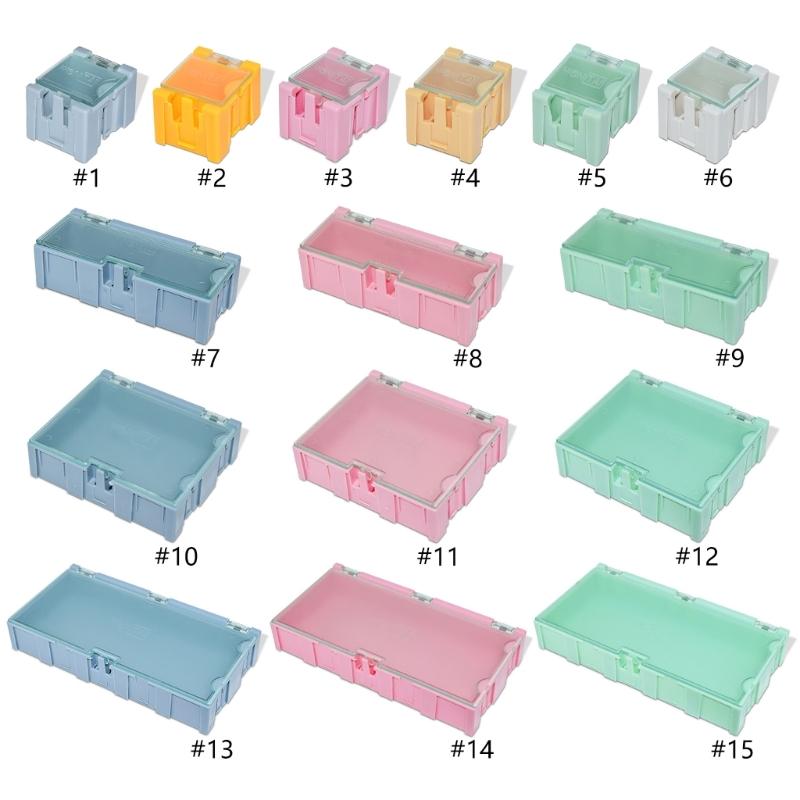 Interchangeable Mini Organizers Box Set Electronic Components Box For Beads Screws Fishing Tackle In Multiple Colors