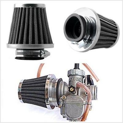 2x 54mm Universelle Konische Chrom Pod Luftfilter Reinigen für Motorrad Cafe Racer
