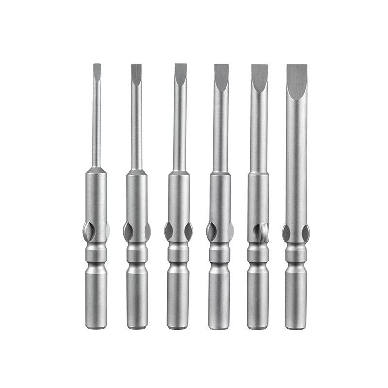 5mm S2 Steel High Hardness Slotted Screwdriver Bit for Electric Screwdriver