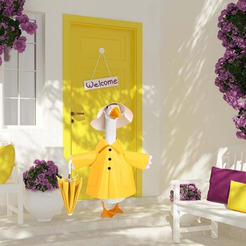 23palcový dekorativní husí obleček Sváteční téma Pláštěnka Sada deštníků Pro zahradní dvorek Socha Vnitřní venkovní dekorace