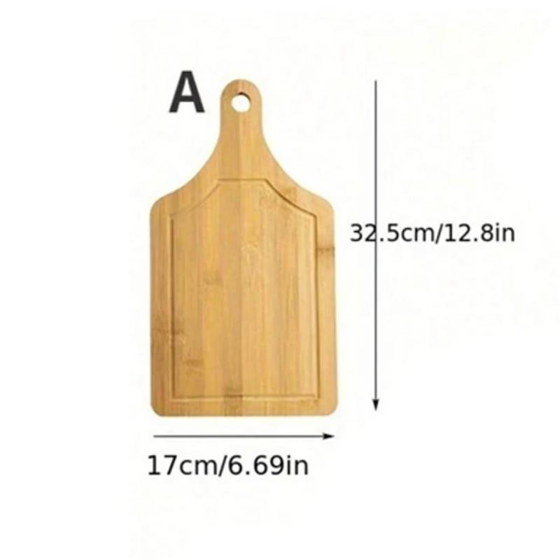 Bambusová krájecí deska s rukojetí Dřevěný podnos Kulatá Obdélníková Škrabka na pizzu Krájecí deska Krájet Jídlo Chléb Ovoce Zelenina