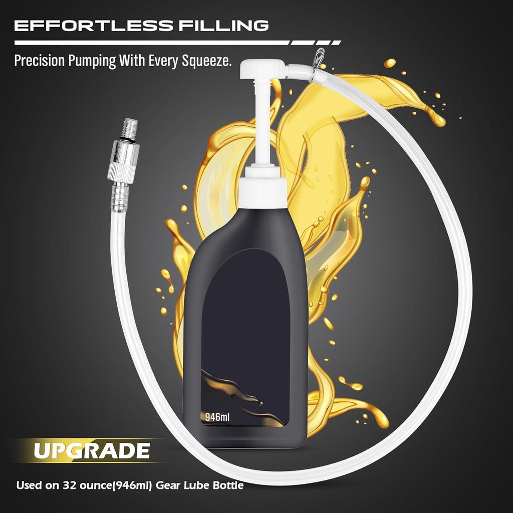 Lower Unit Gear Oil Pump: Transmission Fluid Transfer Extractor Kit Marine Boat Engine Motor Automotive Car Change Can Bottle Filler Differential