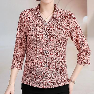 Dames Zomer Elegant Vintage Shirt Los Casual Plus Size Blouse