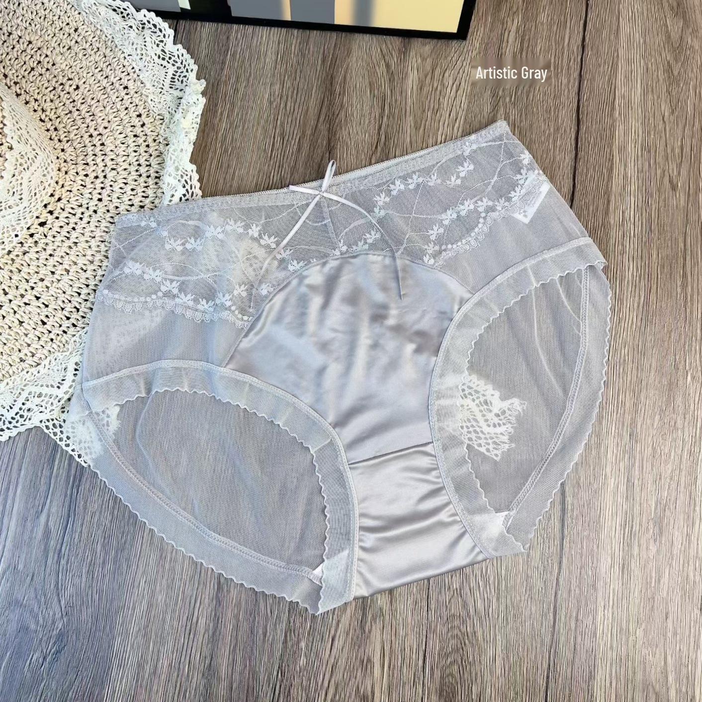 Кружевные стринги большого размера - Чистое желание Сатиновое кружево Plus Size (135-200 Jin)