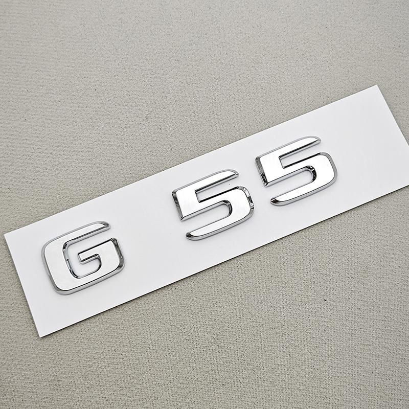 

3D ABS Car Letters Logo G55 G63 G65 Sticker Rear Trunk Badge Emblem Decals For Mercedes Benz AMG G55 G63 W463 Auto Accessories