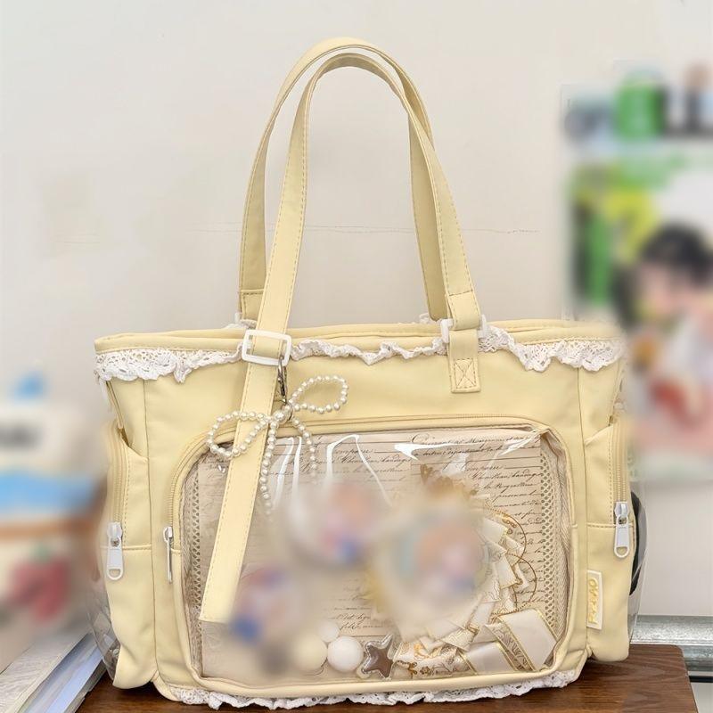 Baji Storage Bag Japanese Style Ita Bag Large Capacity Sweet Y2k Tote Bag Transparent Idol Anime Peripheral Display Package