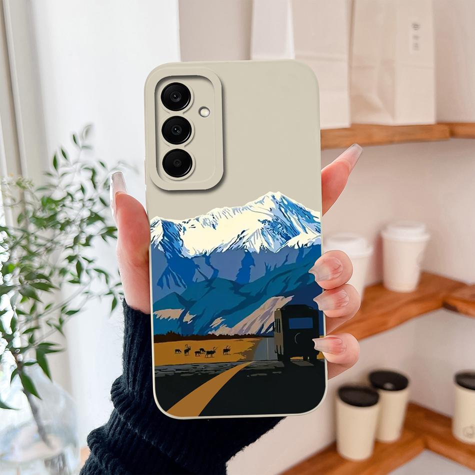 For Samsung Galaxy A37 A57 A17 A07 Phone Case Cute Astronaut Smooth Liquid Silicone Full Coverage Anti Drop Soft Durable Bumper