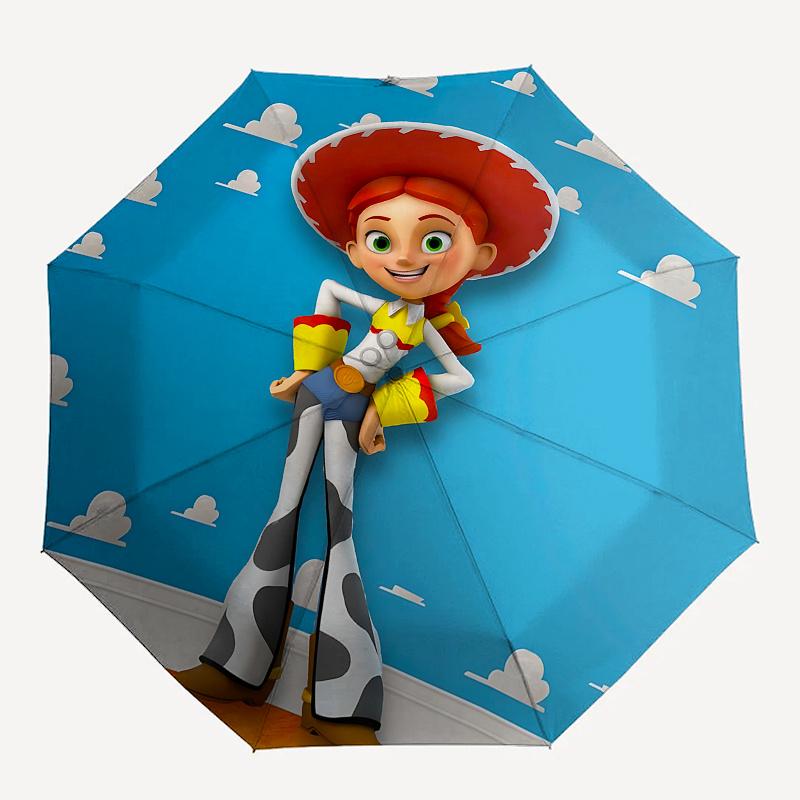 1 Auto Open Cowgirl, Toy Story Themed Colorful 8-rib Portable Umbrella for Men and Women, A Compact Commuting Companion Suitable for Daily D