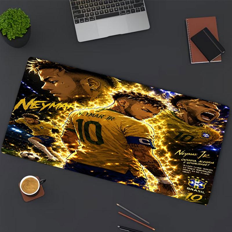 Neymar Jr Druck Mauspads, für Tastaturauflage Laptop PC Matte für Büro Heimgebrauch, Schreibtischdekoration, Perfektes Geburtstagsgeschenk für Gamer