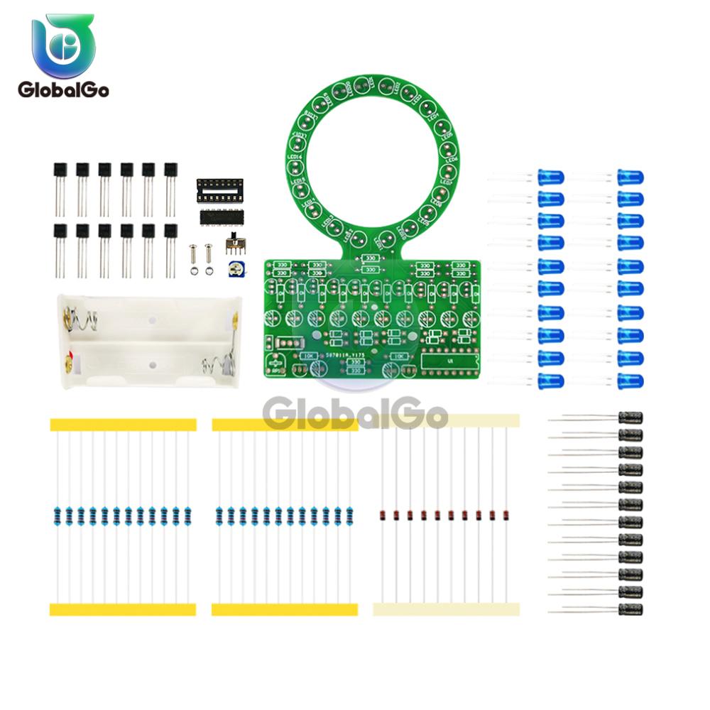 DIY Kit LED Gradient Ring Water Light Making Kit Red Green Blue DIY Electronic Kit Fun Welding Experiment Teaching
