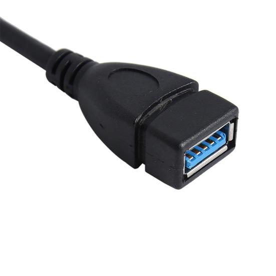 USB 3.0 Type A 90 Degree Right Angled Male To Female Extension Adapter Cable