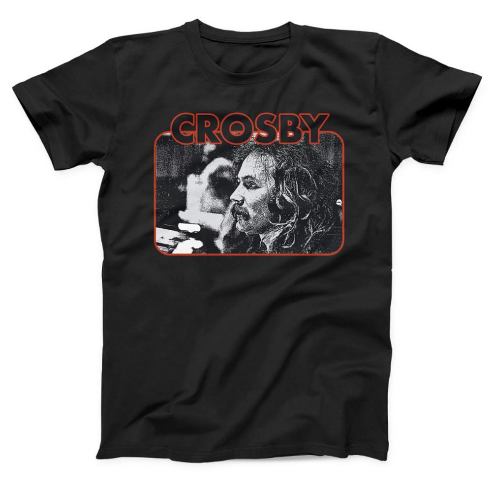 

SALE 1970s David Crosby Vintage T-shirt Black Cotton All Sizes Unisex T-Shirt XXXXL