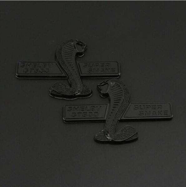 

1Pair Car Sticker For Ford Mustang Shelby GT500 Super Snake Cobra Wall Plaque Car Door Fender Emblem Decal чёрный